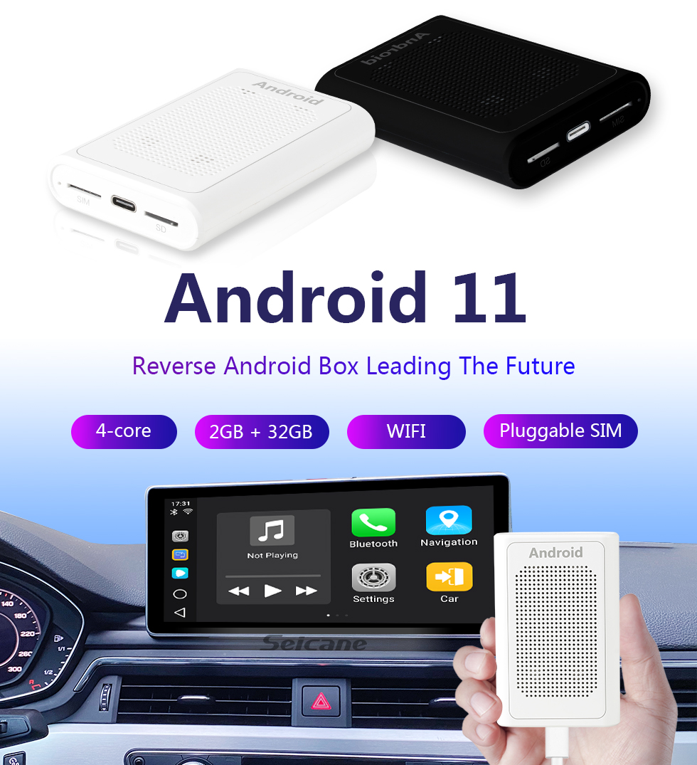 Seicane New Android Box 2+32G for the Factory Carplay support BMW Mercedes Benz Audi Peugeot VW Android 11.0 USB Box Adapter Seicane New Android Box 2+32G for the Factory Carplay support BMW Mercedes Benz Audi Peugeot VW Android 11.0 USB Box Adapter