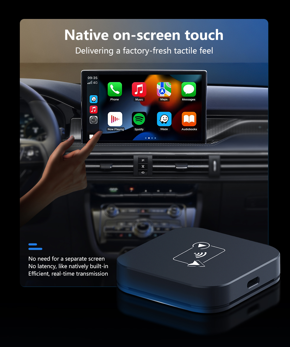 Seicane Best Plug and Play Wireless Carplay Adapter USB Dongle for Factory Wired Carplay Audi BWM Benz Ford Jeep Kia Honda VW Toyota Vehicles