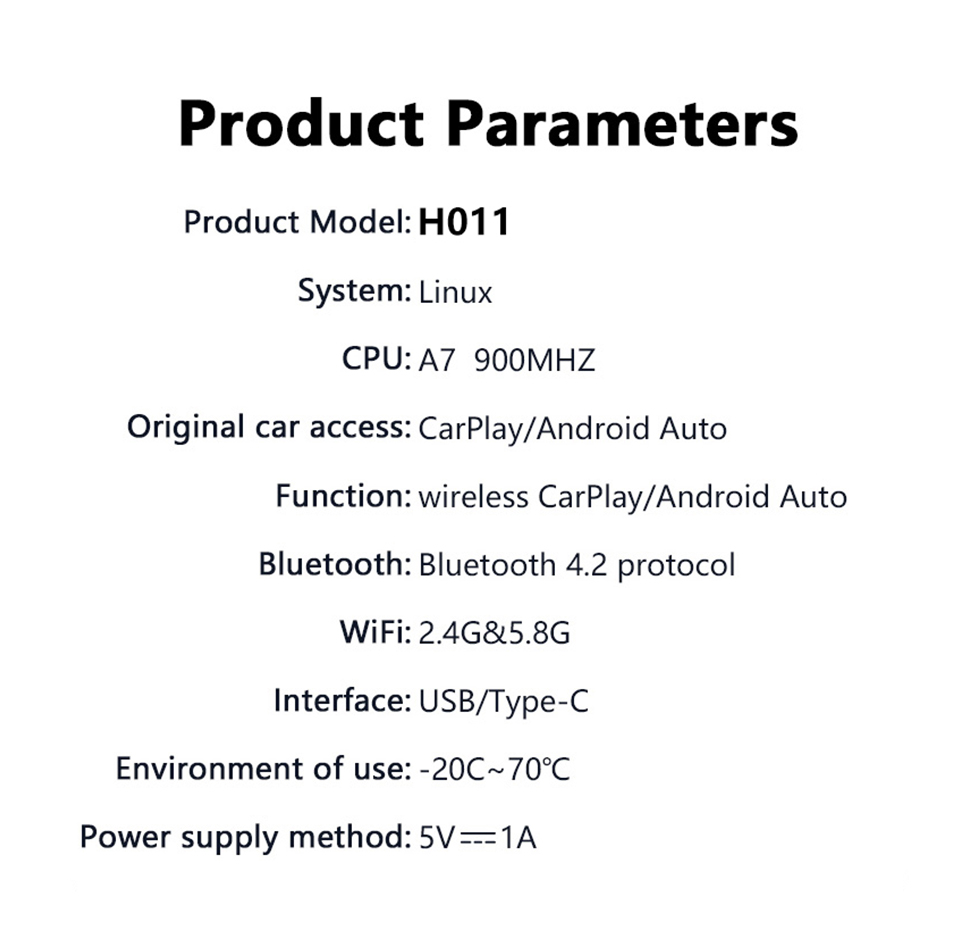 Seicane Adaptador Carplay sem fio Plug and Play USB para suporte de Carplay com fio de fábrica Audi BWM Benz Ford Jeep Kia Honda VX Toyota