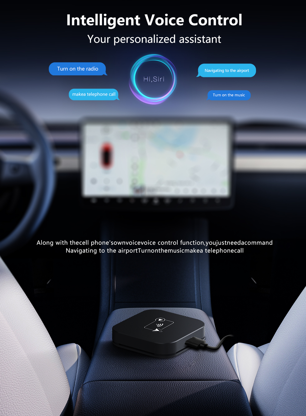 Seicane Plug and Play Adaptador inalámbrico Carplay Dongle USB para soporte Carplay cableado de fábrica Audi BWM Benz Ford Jeep Kia Honda VX Toyota