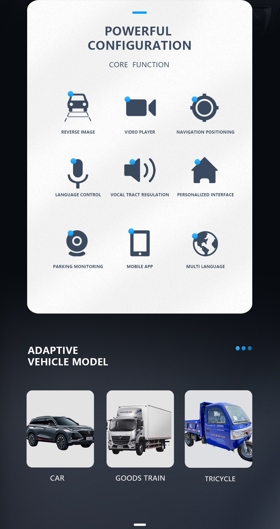 Seicane 10,26-дюймовый 2,5K камера заднего вида Carplay Универсальный Android Авто Смарт-плеер Wi-Fi FM Поддержка H.264 1080P