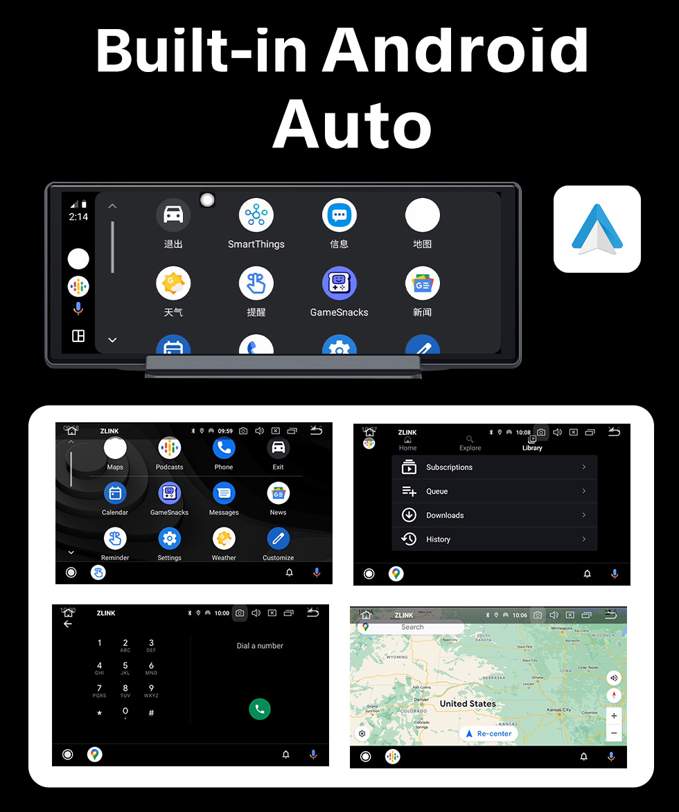 Seicane 10.26&amp;quot; Carplay Dash Caméra Dvr Android Auto WiFi FM Prise en charge de la caméra de recul 4K H.265 1080P