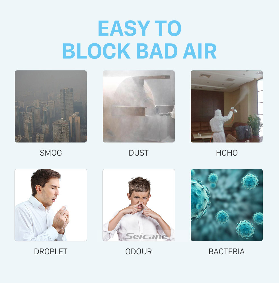 Seicane Máscaras N95 Máscaras Protetoras Anti-fog E Respiráveis à Prova de Poeira 4 Camadas pm2.5 Filtragem a 95% 2 Unidades / pacote Seicane Máscaras N95 Máscaras Protetoras Anti-fog E Respiráveis à Prova de Poeira 4 Camadas pm2.5 Filtragem a 95% 2 Unidades / pacote