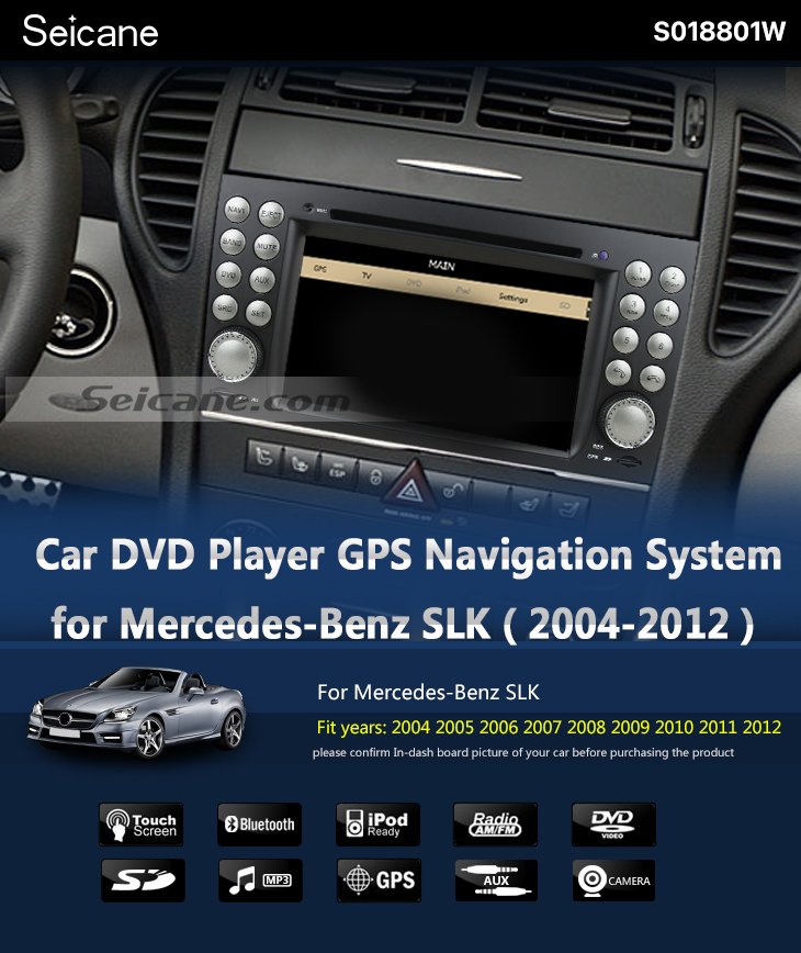 Seicane Автомобильный DVD Плеер для Mercedes-Benz SLK с GPS Радио ТВ Bluetooth