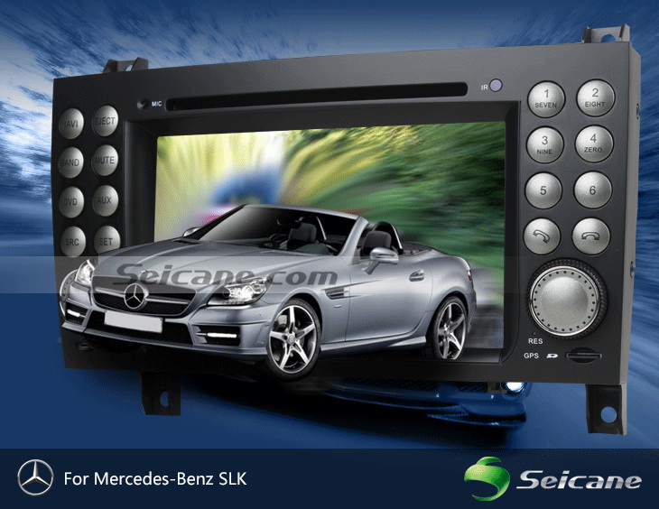 Seicane Lecteur DVD de voiture pour Mercedes-Benz SLK avec GPS Radio TV Bluetooth