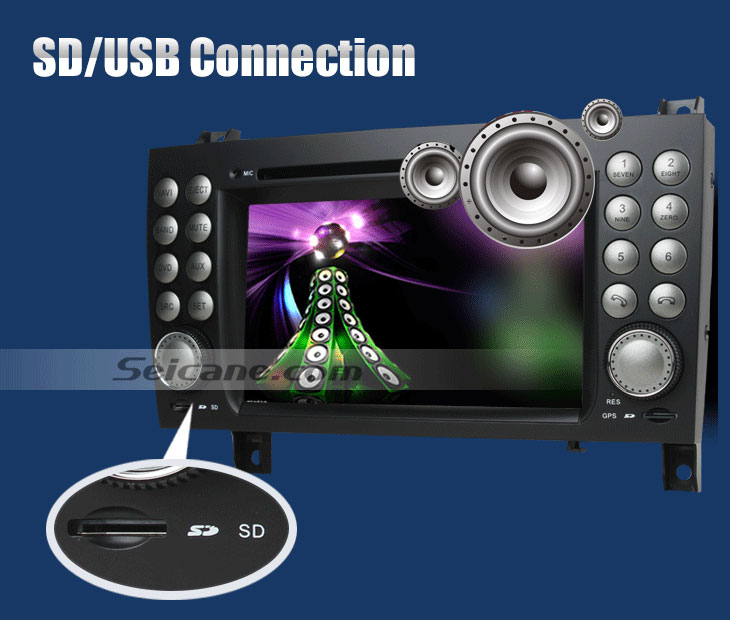 Seicane Reproductor DVD del coche para Mercedes-Benz SLK con GPS Radio TV Bluetooth