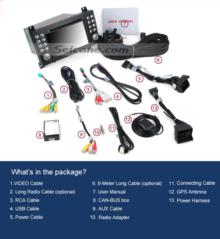 Seicane Car DVD player for Mercedes-Benz SLK W171 R171 with GPS Radio TV Bluetooth Seicane Car DVD player for Mercedes-Benz SLK W171 R171 with GPS Radio TV Bluetooth