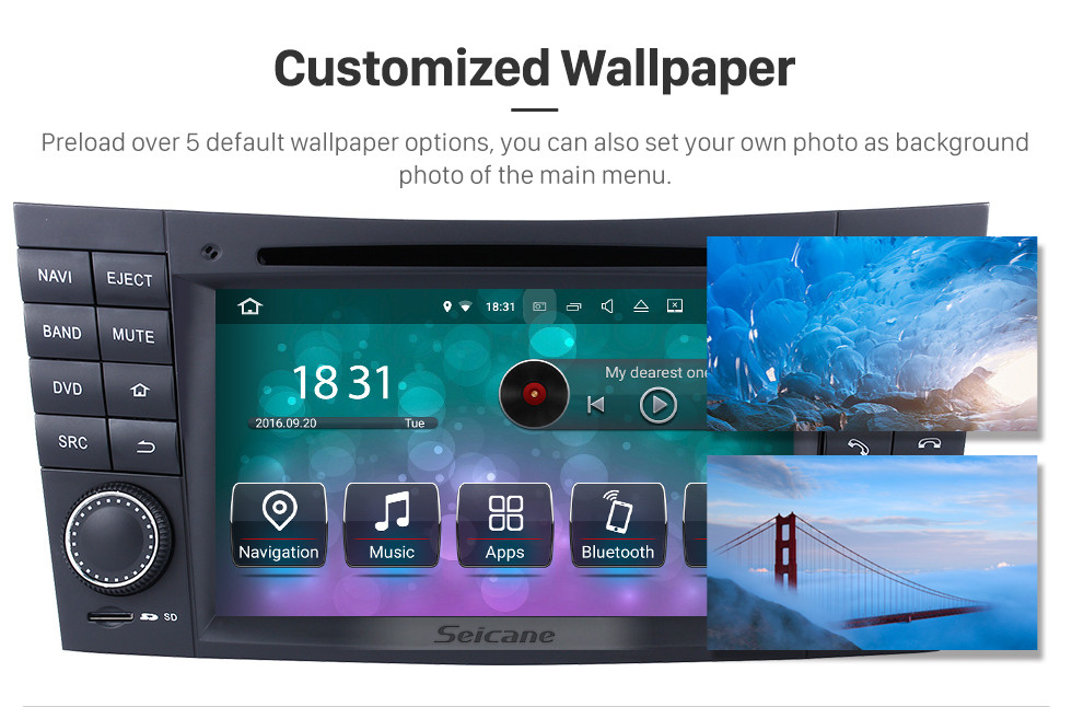 Seicane Android 7.1 GPS Navigation system for 2001-2008 Mercedes-Benz G-Class W463 G550 G500 G400 G320 G270 G55 with Radio DVD Player Touch Screen Bluetooth WiFi TV HD 1080P Video Backup Camera steering wheel control USB SD Seicane Android 7.1 GPS Navigation system for 2001-2008 Mercedes-Benz G-Class W463 G550 G500 G400 G320 G270 G55 with Radio DVD Player Touch Screen Bluetooth WiFi TV HD 1080P Video Backup Camera steering wheel control USB SD