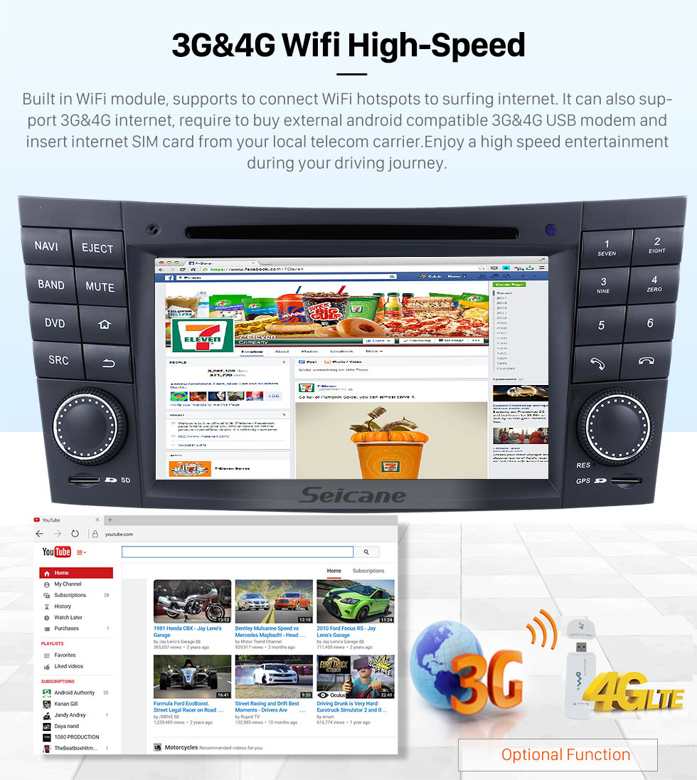 Seicane Android 7.1 GPS Navigation system for 2001-2008 Mercedes-Benz G-Class W463 G550 G500 G400 G320 G270 G55 with Radio DVD Player Touch Screen Bluetooth WiFi TV HD 1080P Video Backup Camera steering wheel control USB SD Seicane Android 7.1 GPS Navigation system for 2001-2008 Mercedes-Benz G-Class W463 G550 G500 G400 G320 G270 G55 with Radio DVD Player Touch Screen Bluetooth WiFi TV HD 1080P Video Backup Camera steering wheel control USB SD