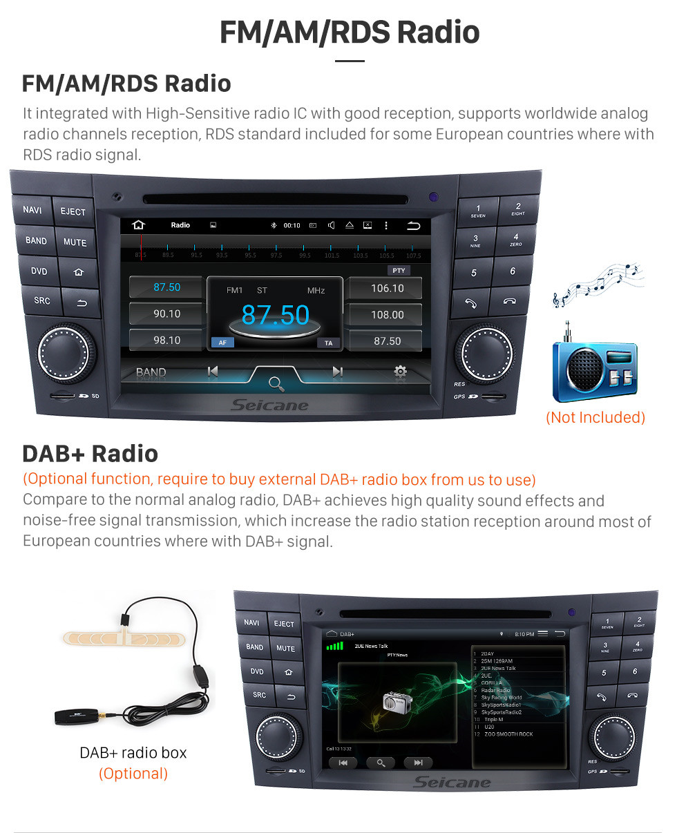 Seicane Android 7.1 GPS Navigation system for 2001-2008 Mercedes-Benz G-Class W463 G550 G500 G400 G320 G270 G55 with Radio DVD Player Touch Screen Bluetooth WiFi TV HD 1080P Video Backup Camera steering wheel control USB SD Seicane Android 7.1 GPS Navigation system for 2001-2008 Mercedes-Benz G-Class W463 G550 G500 G400 G320 G270 G55 with Radio DVD Player Touch Screen Bluetooth WiFi TV HD 1080P Video Backup Camera steering wheel control USB SD