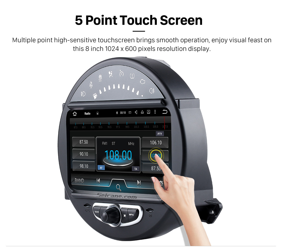 5 Point Touch Screen HD 1024*600 Touchscreen 2006-2013 BMW Mini Cooper with 8 inch Android 5.1.1 Autoradio GPS DVD Player Bluetooth HD 1080P Video Steering Wheel Control 5 Point Touch Screen HD 1024*600 Touchscreen 2006-2013 BMW Mini Cooper with 8 inch Android 5.1.1 Autoradio GPS DVD Player Bluetooth HD 1080P Video Steering Wheel Control