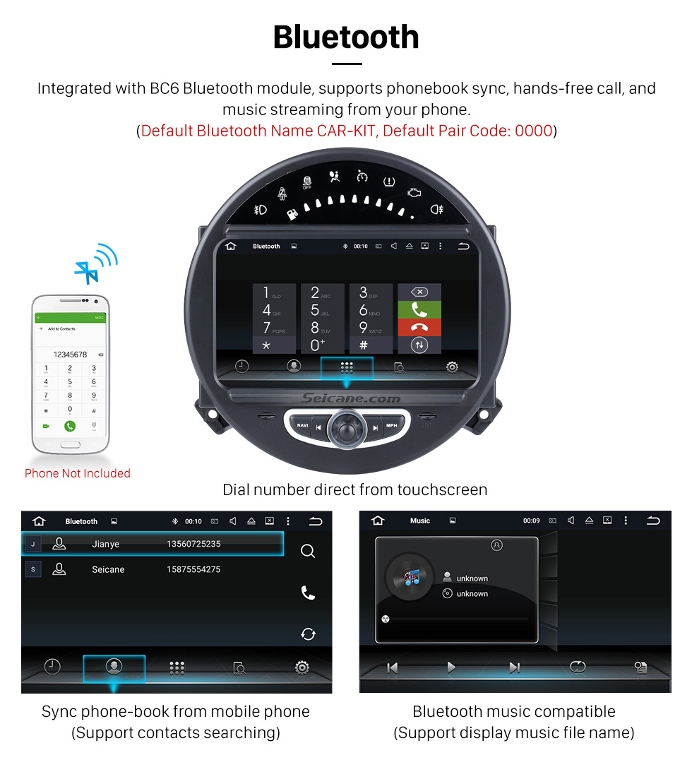 Bluetooth HD 1024*600 Touchscreen 2006-2013 BMW Mini Cooper with 8 inch Android 5.1.1 Autoradio GPS DVD Player Bluetooth HD 1080P Video Steering Wheel Control Bluetooth HD 1024*600 Touchscreen 2006-2013 BMW Mini Cooper with 8 inch Android 5.1.1 Autoradio GPS DVD Player Bluetooth HD 1080P Video Steering Wheel Control
