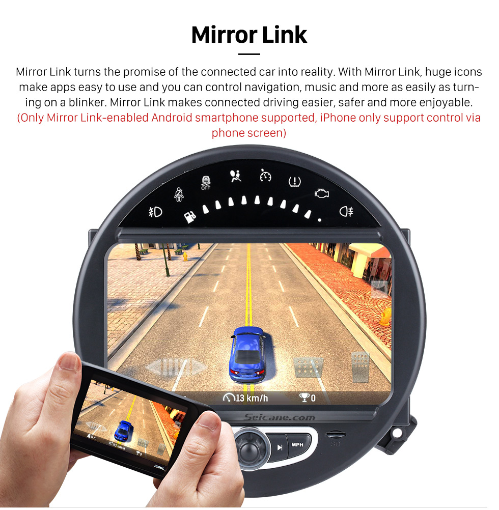 Mirror Link HD 1024*600 Touchscreen 2006-2013 BMW Mini Cooper with 8 inch Android 5.1.1 Autoradio GPS DVD Player Bluetooth HD 1080P Video Steering Wheel Control Mirror Link HD 1024*600 Touchscreen 2006-2013 BMW Mini Cooper with 8 inch Android 5.1.1 Autoradio GPS DVD Player Bluetooth HD 1080P Video Steering Wheel Control