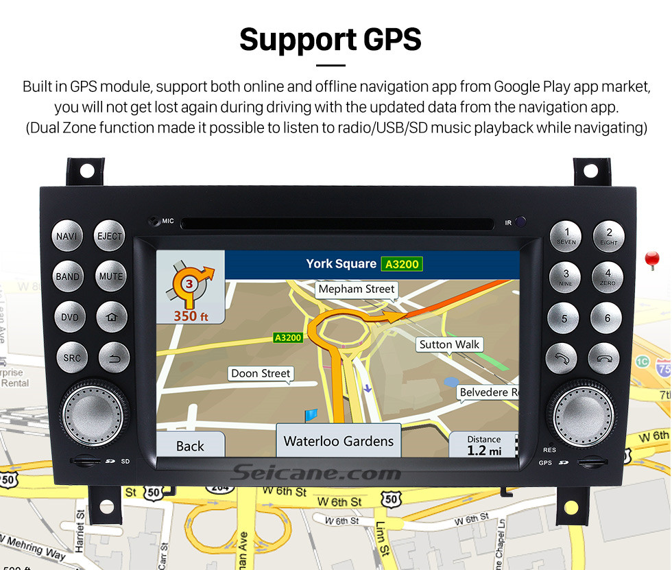 Seicane OEM Android 8.0 DVD Player GPS Navigation system for 2004-2012 Mercedes-Benz SLK W171 R171 with HD 1080P Video Bluetooth Touch Screen Radio WiFi TV Backup Camera steering wheel control USB SD Seicane OEM Android 8.0 DVD Player GPS Navigation system for 2004-2012 Mercedes-Benz SLK W171 R171 with HD 1080P Video Bluetooth Touch Screen Radio WiFi TV Backup Camera steering wheel control USB SD
