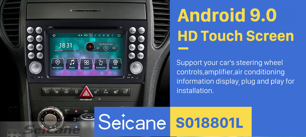 Seicane OEM Android 8.0 DVD Player GPS Navigation system for 2004-2012 Mercedes-Benz SLK W171 R171 with HD 1080P Video Bluetooth Touch Screen Radio WiFi TV Backup Camera steering wheel control USB SD Seicane OEM Android 8.0 DVD Player GPS Navigation system for 2004-2012 Mercedes-Benz SLK W171 R171 with HD 1080P Video Bluetooth Touch Screen Radio WiFi TV Backup Camera steering wheel control USB SD