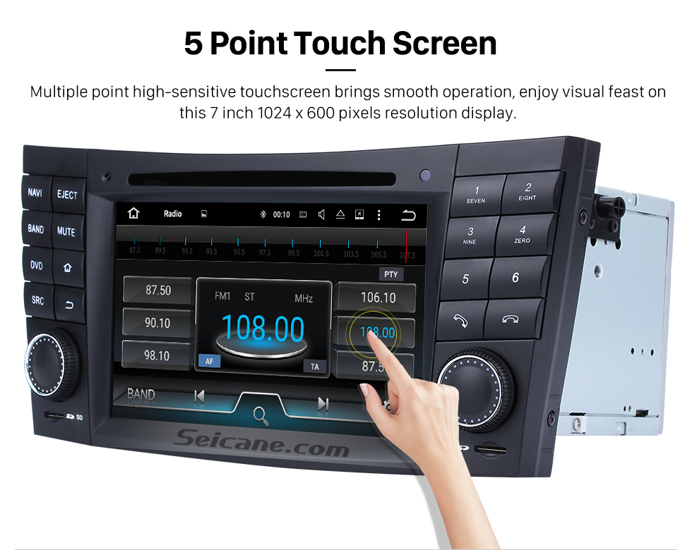 Seicane 2002-2008 Mercedes-Benz E-Class W211 E200 E220 E240 E270 E280 Android 8.0 GPS Navigation system Radio DVD Player Touch Screen TV HD 1080P Video Rearview Camera steering wheel control USB SD Bluetooth WiFi Seicane 2002-2008 Mercedes-Benz E-Class W211 E200 E220 E240 E270 E280 Android 8.0 GPS Navigation system Radio DVD Player Touch Screen TV HD 1080P Video Rearview Camera steering wheel control USB SD Bluetooth WiFi