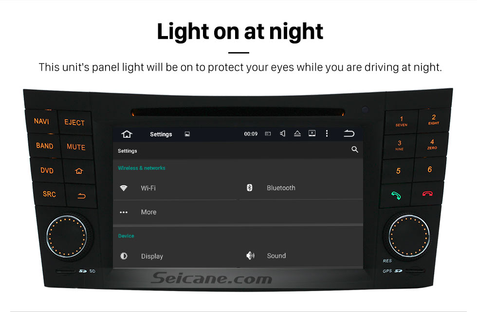 Seicane 2002-2008 Mercedes-Benz E-Class W211 E200 E220 E240 E270 E280 Android 8.0 GPS Navigation system Radio DVD Player Touch Screen TV HD 1080P Video Rearview Camera steering wheel control USB SD Bluetooth WiFi Seicane 2002-2008 Mercedes-Benz E-Class W211 E200 E220 E240 E270 E280 Android 8.0 GPS Navigation system Radio DVD Player Touch Screen TV HD 1080P Video Rearview Camera steering wheel control USB SD Bluetooth WiFi