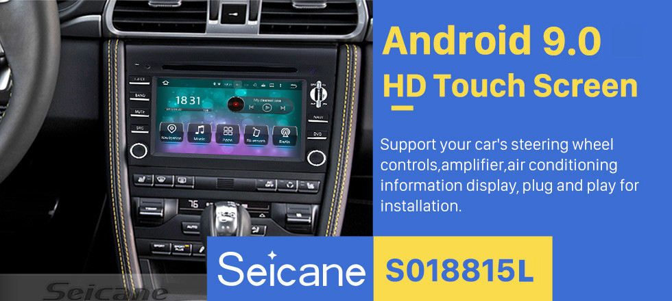 Seicane Mercado de reposição Android 9.0 Sistema de navegação GPS para 2005-2008 Porsche BOXSTER com DVD Player Tela sensível ao toque Rádio WiFi TV HD 1080P Vídeo Retrovisor Câmera Controle de volante USB SD Bluetooth Seicane Mercado de reposição Android 9.0 Sistema de navegação GPS para 2005-2008 Porsche BOXSTER com DVD Player Tela sensível ao toque Rádio WiFi TV HD 1080P Vídeo Retrovisor Câmera Controle de volante USB SD Bluetooth