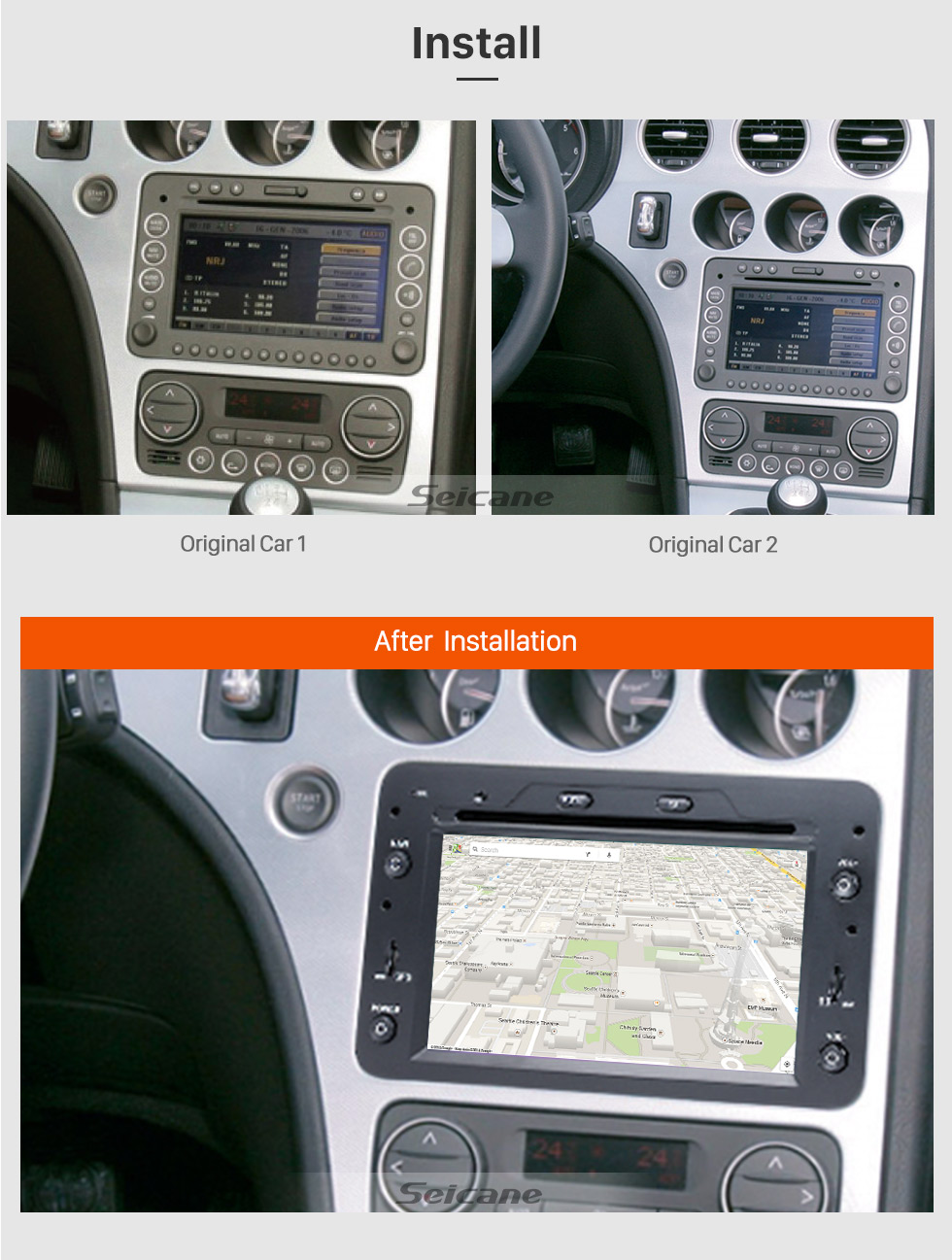 Seicane Android 8.0 HD Touchscreen Radio Aftermarket Lecteur DVD Pour 2005-2013 Alfa Romeo 159 Système de Navigation GPS Stéréo de Voiture Bluetooth Téléphone WIFI Soutien 1080 P Vidéo OBDII DVR Volant Contrôle Seicane Android 8.0 HD Touchscreen Radio Aftermarket Lecteur DVD Pour 2005-2013 Alfa Romeo 159 Système de Navigation GPS Stéréo de Voiture Bluetooth Téléphone WIFI Soutien 1080 P Vidéo OBDII DVR Volant Contrôle