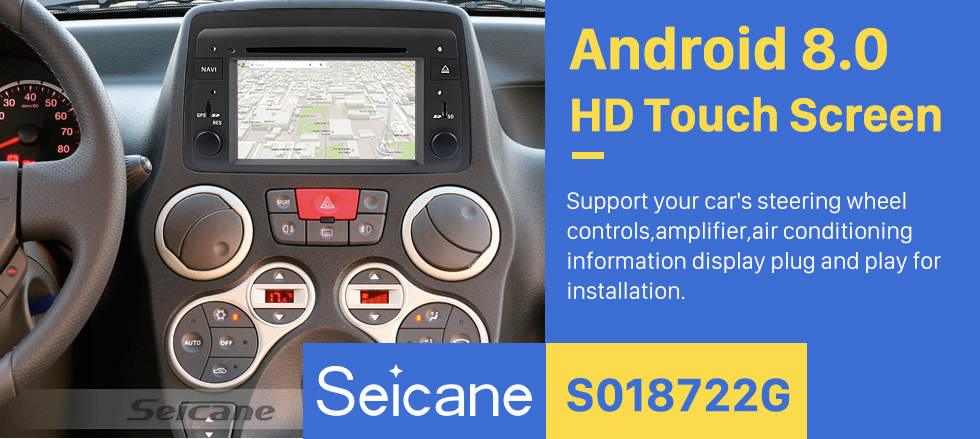 Seicane 6.2 Inch HD Touchscreen Android 8.0 Radio Head Unit For 2004-2012 Fiat Panda In Dash DVD Player GPS Navigation System Bluetooth Phone WIFI Support DVR USB Digital TV Steering Wheel Control Seicane 6.2 Inch HD Touchscreen Android 8.0 Radio Head Unit For 2004-2012 Fiat Panda In Dash DVD Player GPS Navigation System Bluetooth Phone WIFI Support DVR USB Digital TV Steering Wheel Control