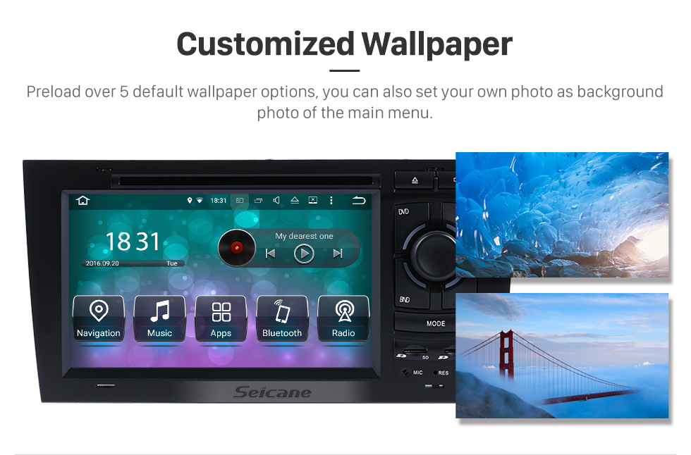 Seicane OEM Android 9.0 Reproductor de DVD Sistema de navegación GPS para 1997-2004 Audi A6 S6 RS6 con HD 1080P Video Bluetooth Pantalla táctil Radio WiFi TV Cámara de respaldo Control del volante USB SD Seicane OEM Android 9.0 Reproductor de DVD Sistema de navegación GPS para 1997-2004 Audi A6 S6 RS6 con HD 1080P Video Bluetooth Pantalla táctil Radio WiFi TV Cámara de respaldo Control del volante USB SD