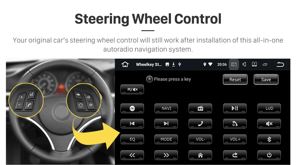 Seicane Tableau de Bord Android 8.0 système de navigation GPS pour 1998-2004 Mercedes-Benz CLK-W209 CLK200 CLK230 CLK320 CLK430 CLK55 avec Radio Ecran tactile Bluetooth Lecteur DVD WiFi TV Contrôle  Volant USB SD HD 1080P Vidéo Caméra de recul 