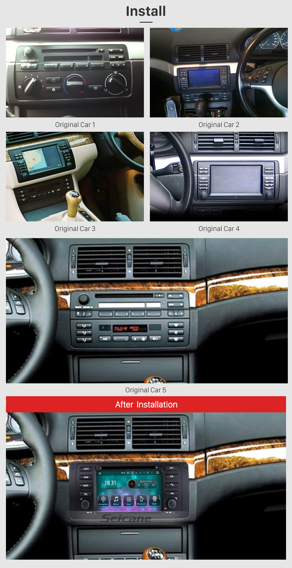 Seicane Android 10.0 Sistema de navegación GPS para Land Rover Range Rover 2002-2004 con reproductor de DVD Pantalla táctil Radio Bluetooth WiFi TV HD 1080P Cámara de respaldo de video Control del volante USB SD