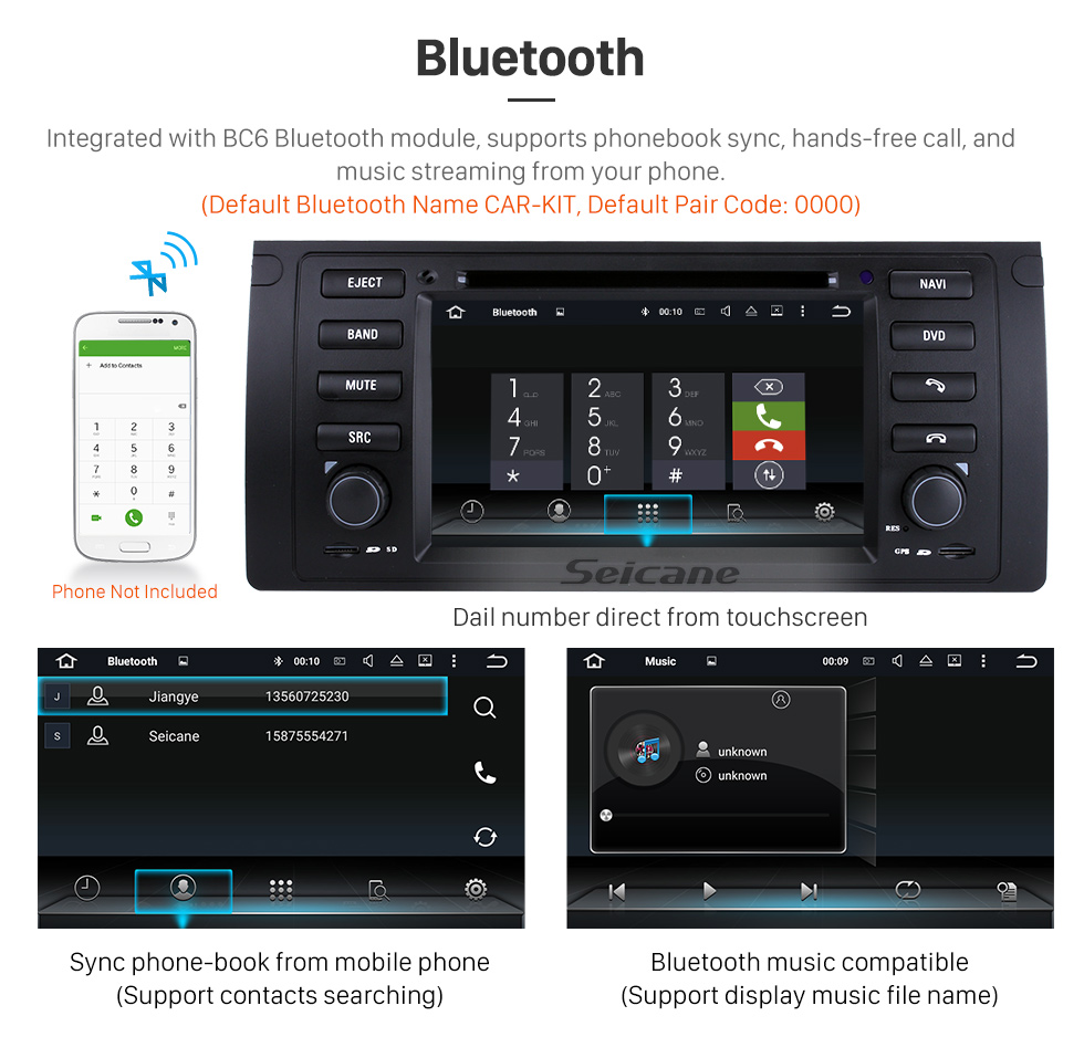 Seicane Android 10.0 GPS-Navigationssystem für 2002-2004 Land Rover Range Rover mit DVD-Player Touchscreen Radio Bluetooth WiFi TV HD 1080P Video Backup Kamera Lenkradsteuerung USB SD