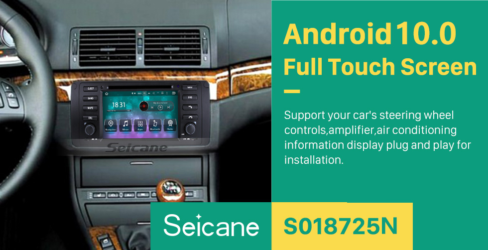 Seicane Android 10.0 Sistema de navegación GPS para Land Rover Range Rover 2002-2004 con reproductor de DVD Pantalla táctil Radio Bluetooth WiFi TV HD 1080P Cámara de respaldo de video Control del volante USB SD