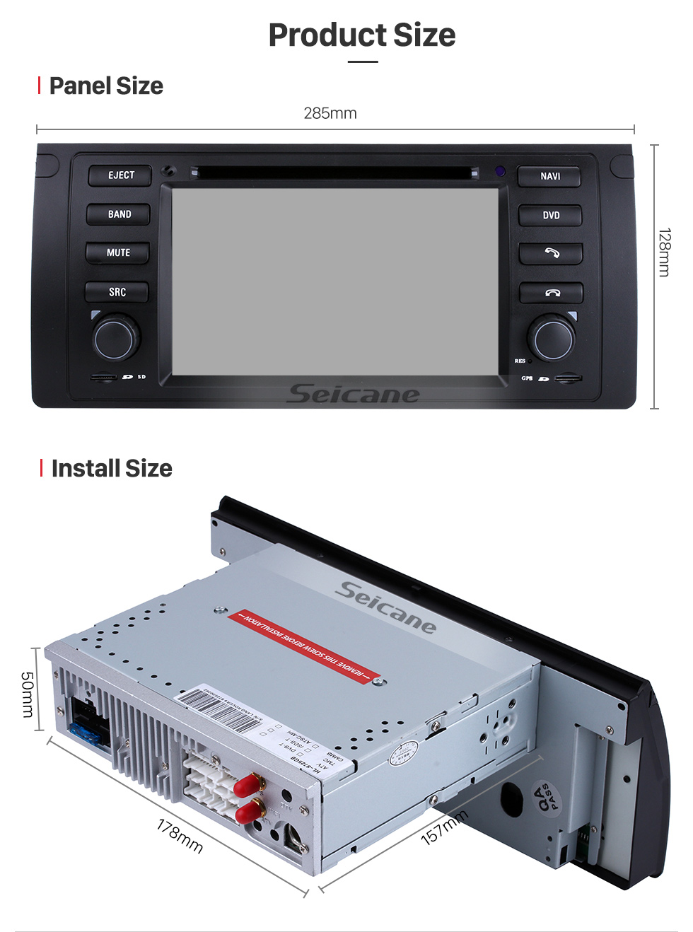 Seicane Android 10.0 GPS-Navigationssystem für 2002-2004 Land Rover Range Rover mit DVD-Player Touchscreen Radio Bluetooth WiFi TV HD 1080P Video Backup Kamera Lenkradsteuerung USB SD