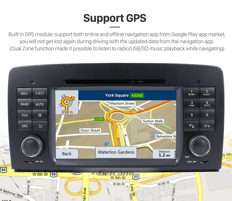 Seicane Android 8.0 système de navigation GPS pour 2006-2012 Mercedes-Benz R class W251 R280 R320 R350 R500 avec Lecteur DVD Ecran tactile Radio Bluetooth WiFi TV Caméra de recul Contrôle Volant HD 1080P Vidéo USB SD Seicane Android 8.0 système de navigation GPS pour 2006-2012 Mercedes-Benz R class W251 R280 R320 R350 R500 avec Lecteur DVD Ecran tactile Radio Bluetooth WiFi TV Caméra de recul Contrôle Volant HD 1080P Vidéo USB SD