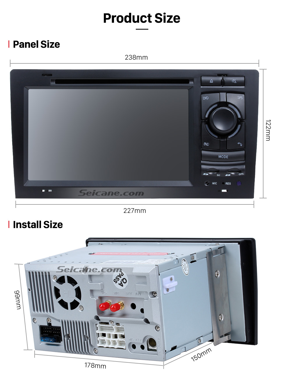 Seicane Android 8.0 DVD Player GPS Navigation system for 1994-2003 Audi A8 S8 with HD 1080P Video Bluetooth Touch Screen Radio WiFi TV Backup Camera steering wheel control USB SD Seicane Android 8.0 DVD Player GPS Navigation system for 1994-2003 Audi A8 S8 with HD 1080P Video Bluetooth Touch Screen Radio WiFi TV Backup Camera steering wheel control USB SD