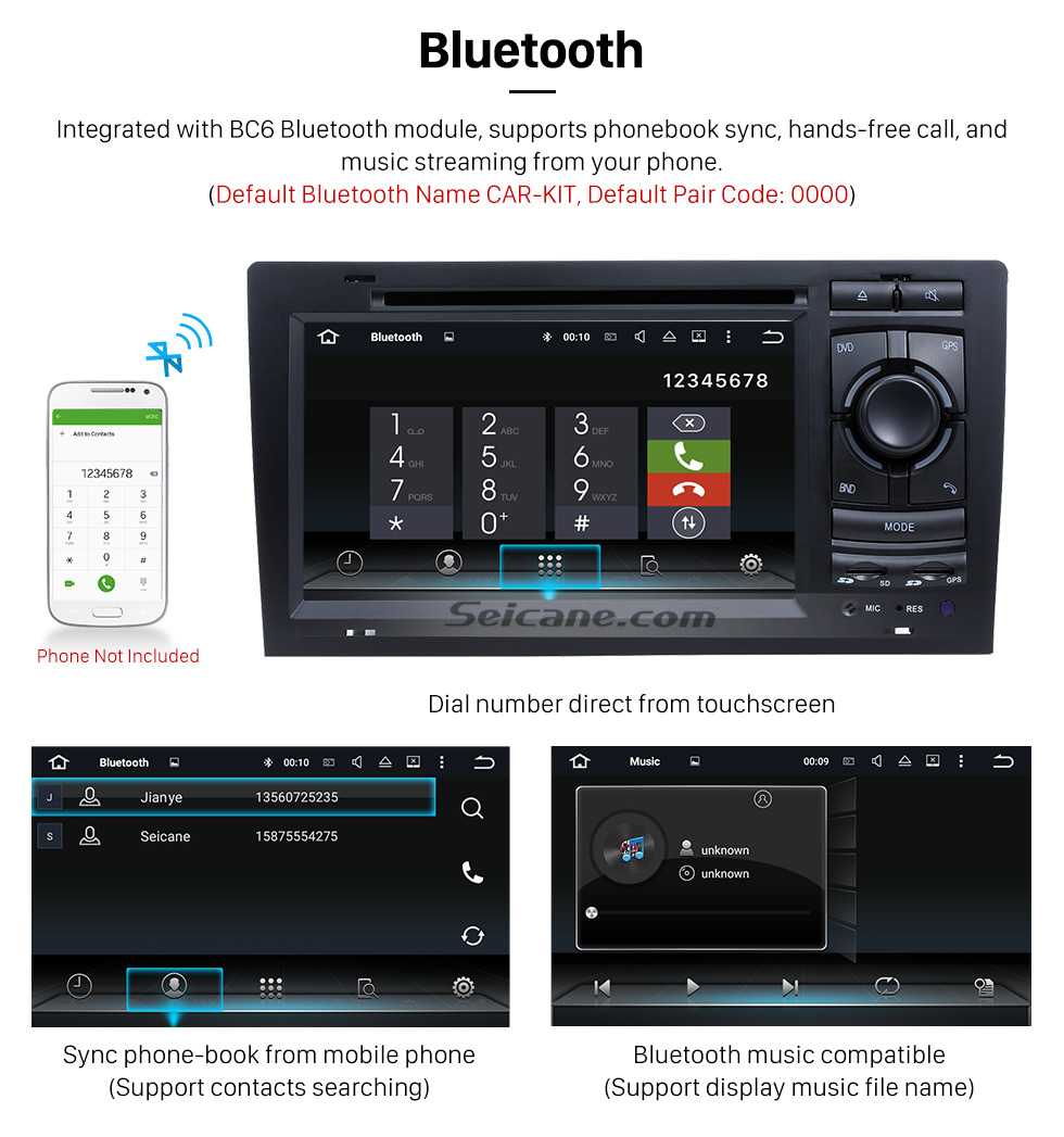 Seicane Android 8.0 DVD Player GPS Navigation system for 1994-2003 Audi A8 S8 with HD 1080P Video Bluetooth Touch Screen Radio WiFi TV Backup Camera steering wheel control USB SD Seicane Android 8.0 DVD Player GPS Navigation system for 1994-2003 Audi A8 S8 with HD 1080P Video Bluetooth Touch Screen Radio WiFi TV Backup Camera steering wheel control USB SD