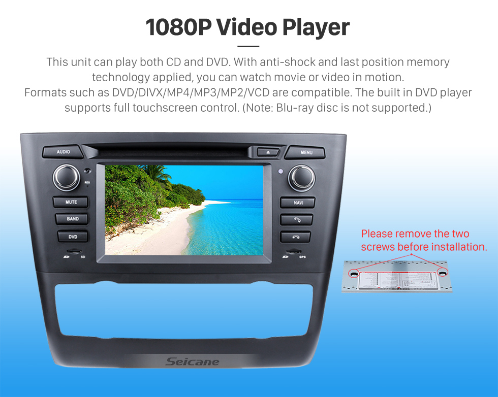 Seicane Android 8.0 GPS Radio DVD for 2004-2012 BMW 1 Series E81 E82 E88 (automatic air-conditioner +heated seat) 116i 116d 118i 118d 120i 120d 123d 125i 128i 130i 135i with 3G WiFi Mirror Link OBD2 Rearview Camera DVR Seicane Android 8.0 GPS Radio DVD for 2004-2012 BMW 1 Series E81 E82 E88 (automatic air-conditioner +heated seat) 116i 116d 118i 118d 120i 120d 123d 125i 128i 130i 135i with 3G WiFi Mirror Link OBD2 Rearview Camera DVR