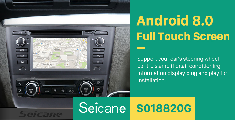 Seicane Android 8.0 GPS Radio DVD for 2004-2012 BMW 1 Series E81 E82 E88 (automatic air-conditioner +heated seat) 116i 116d 118i 118d 120i 120d 123d 125i 128i 130i 135i with 3G WiFi Mirror Link OBD2 Rearview Camera DVR Seicane Android 8.0 GPS Radio DVD for 2004-2012 BMW 1 Series E81 E82 E88 (automatic air-conditioner +heated seat) 116i 116d 118i 118d 120i 120d 123d 125i 128i 130i 135i with 3G WiFi Mirror Link OBD2 Rearview Camera DVR