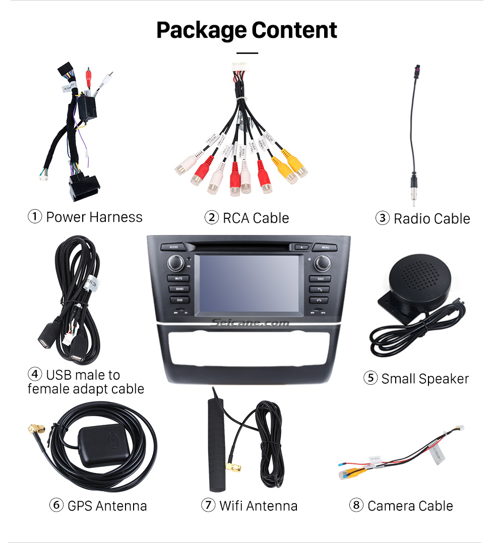 Seicane Android 8.0 GPS Radio DVD for 2004-2012 BMW 1 Series E81 E82 E88 (automatic air-conditioner +heated seat) 116i 116d 118i 118d 120i 120d 123d 125i 128i 130i 135i with 3G WiFi Mirror Link OBD2 Rearview Camera DVR Seicane Android 8.0 GPS Radio DVD for 2004-2012 BMW 1 Series E81 E82 E88 (automatic air-conditioner +heated seat) 116i 116d 118i 118d 120i 120d 123d 125i 128i 130i 135i with 3G WiFi Mirror Link OBD2 Rearview Camera DVR