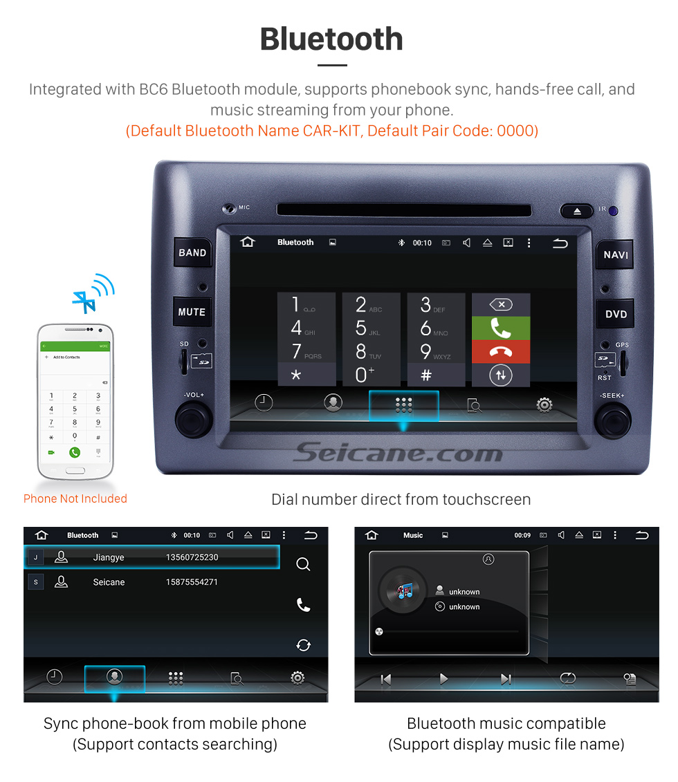 Seicane 8 Zoll Android 8.0 Aftermarket Radio DVD-Player für 2005-2010 Fiat Stilo GPS Navigation Bluetooth Telefon Musik WIFI Unterstützung Rückfahrkamera Lenkradsteuerung DVR DAB + Seicane 8 Zoll Android 8.0 Aftermarket Radio DVD-Player für 2005-2010 Fiat Stilo GPS Navigation Bluetooth Telefon Musik WIFI Unterstützung Rückfahrkamera Lenkradsteuerung DVR DAB +