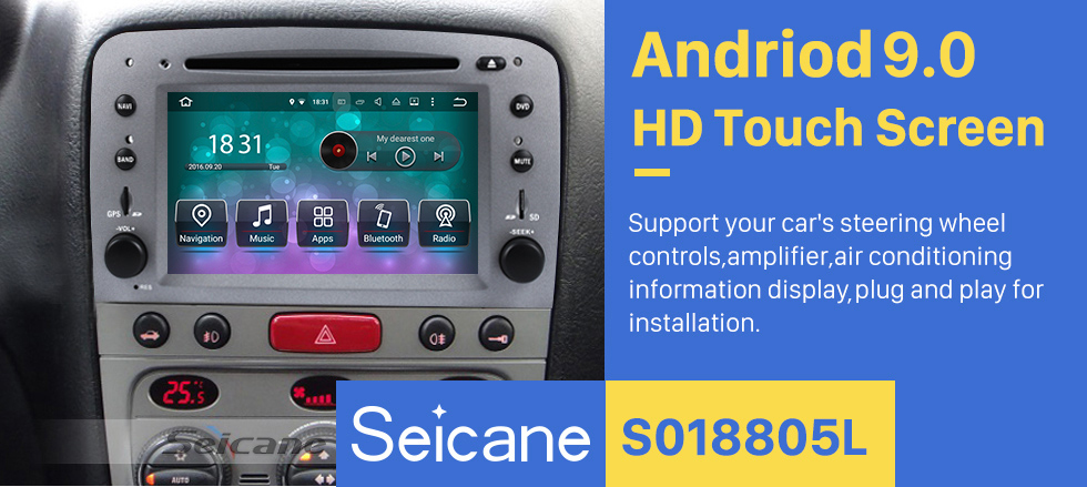 Seicane Android 8.0 HD Pantalla táctil Radio del coche Reproductor de DVD para 2005-2013 Alfa Romeo 147 Sistema de navegación GPS Música Bluetooth WIFI Soporte Vínculo espejo Cámara de reserva Control del volante Seicane Android 8.0 HD Pantalla táctil Radio del coche Reproductor de DVD para 2005-2013 Alfa Romeo 147 Sistema de navegación GPS Música Bluetooth WIFI Soporte Vínculo espejo Cámara de reserva Control del volante