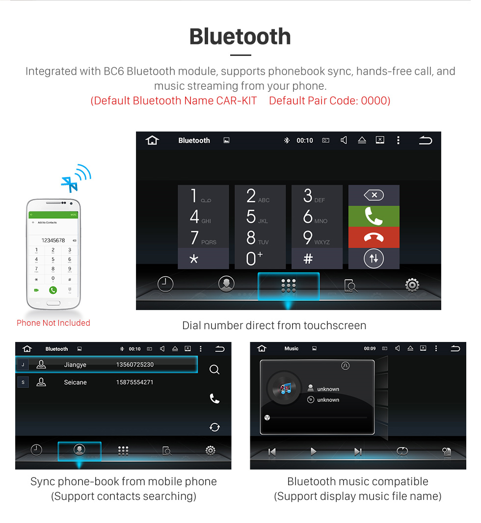 Seicane Android 8.0 HD Pantalla táctil Radio del coche Reproductor de DVD para 2005-2013 Alfa Romeo 147 Sistema de navegación GPS Música Bluetooth WIFI Soporte Vínculo espejo Cámara de reserva Control del volante Seicane Android 8.0 HD Pantalla táctil Radio del coche Reproductor de DVD para 2005-2013 Alfa Romeo 147 Sistema de navegación GPS Música Bluetooth WIFI Soporte Vínculo espejo Cámara de reserva Control del volante