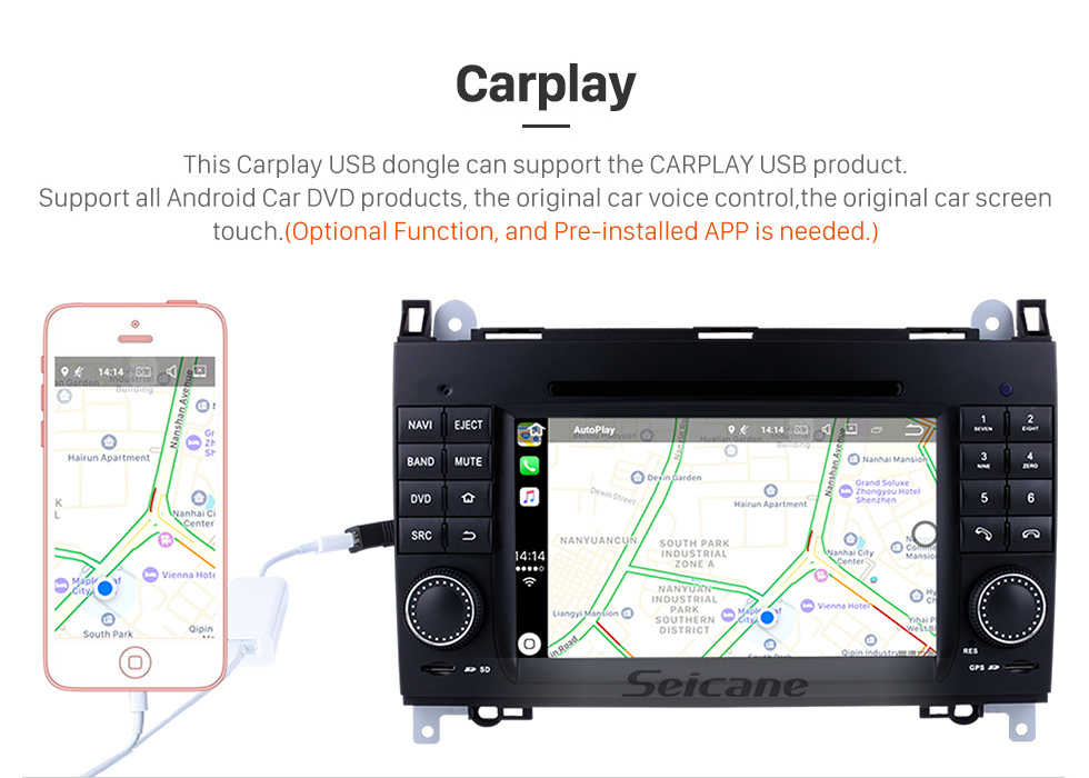 Seicane 2004-2012 Mercedes Benz A class W169 A150 A170 Android 8.0 GPS Navigation system DVD Player 7 inch HD Touchscreen Radio WIFI Bluetooth Music USB SD Carplay SWC Seicane 2004-2012 Mercedes Benz A class W169 A150 A170 Android 8.0 GPS Navigation system DVD Player 7 inch HD Touchscreen Radio WIFI Bluetooth Music USB SD Carplay SWC
