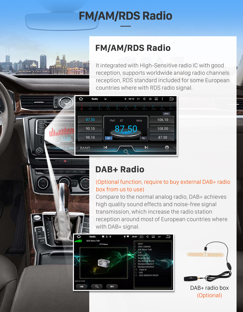 Seicane 2004-2012 Mercedes Benz A class W169 A150 A170 Android 8.0 GPS Navigation system DVD Player 7 inch HD Touchscreen Radio WIFI Bluetooth Music USB SD Carplay SWC Seicane 2004-2012 Mercedes Benz A class W169 A150 A170 Android 8.0 GPS Navigation system DVD Player 7 inch HD Touchscreen Radio WIFI Bluetooth Music USB SD Carplay SWC