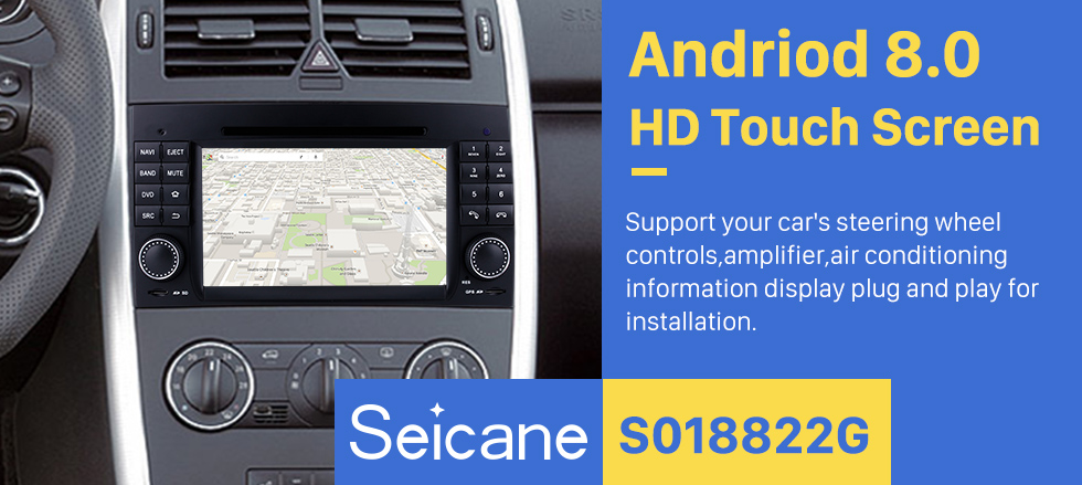 Seicane 2004-2012 Mercedes Benz A class W169 A150 A170 Android 8.0 GPS Navigation system DVD Player 7 inch HD Touchscreen Radio WIFI Bluetooth Music USB SD Carplay SWC Seicane 2004-2012 Mercedes Benz A class W169 A150 A170 Android 8.0 GPS Navigation system DVD Player 7 inch HD Touchscreen Radio WIFI Bluetooth Music USB SD Carplay SWC
