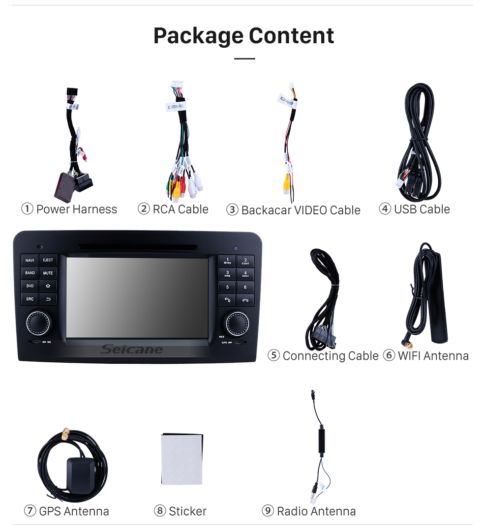 Seicane Aftermarket Android 8.0 GPS Navigation system for 2005-2012 Mercedes-Benz GL CLASS X164 GL320 GL350 GL420 GL450 GL500 with DVD Player Touch Screen Radio WiFi TV HD 1080P Video Rearview Camera steering wheel control USB SD Bluetooth Seicane Aftermarket Android 8.0 GPS Navigation system for 2005-2012 Mercedes-Benz GL CLASS X164 GL320 GL350 GL420 GL450 GL500 with DVD Player Touch Screen Radio WiFi TV HD 1080P Video Rearview Camera steering wheel control USB SD Bluetooth