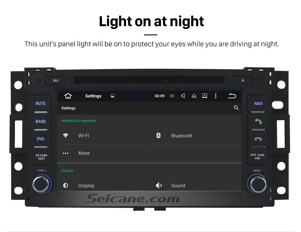 Seicane Android 9.0 Radio GPS Navigationssystem 2005 2006 2007 Saturn Relay mit DVD-Player HD Touchscreen Bluetooth Rückfahrkamera Lenkradsteuerung 1080P WiFi TV