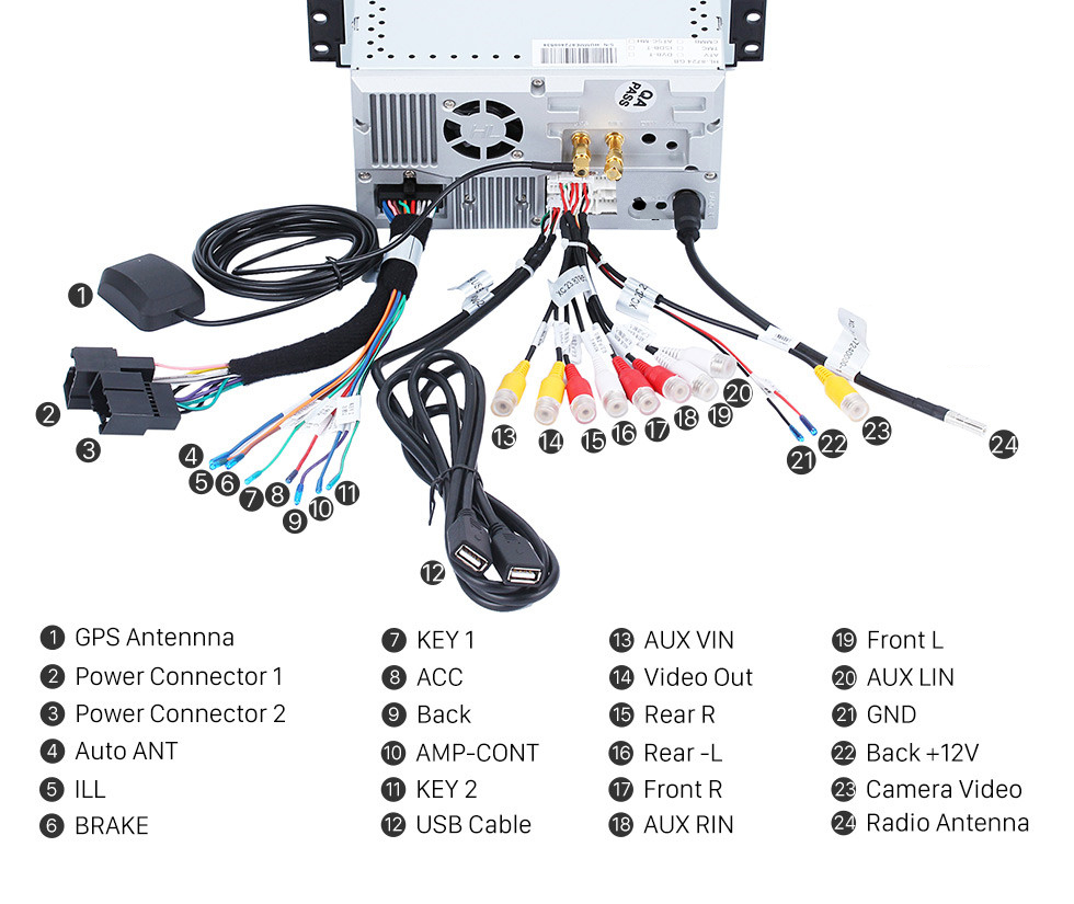 Seicane Android 9.0 Radio Sistema de navegación GPS 2005 2006 2007 Saturn Relay con reproductor de DVD Pantalla táctil HD Cámara de respaldo Bluetooth Control del volante 1080P WiFi TV