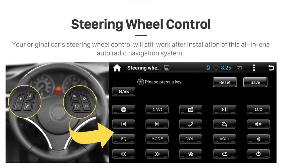 Seicane Android 9.0 2005 2006 Pontiac Montana SV6 Radio Navegación GPS con reproductor de DVD Pantalla táctil HD Bluetooth WiFi TV Control del volante Cámara de respaldo 1080P