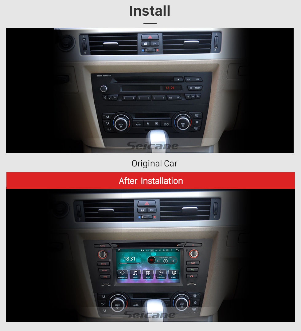 Seicane 2005-2012 BMW Série 3 E90 E91 E92 E93 (ar condicionado automático + assento aquecido) 316i 316d 318i 318d 320i 320si 320d 323i 323d 325i 325d 328i 330i 330d 335i 335d Android 9.0 Rádio Bluetooth DVD Navegação GPS com 3G WiFi Link de espelho OBD2 Retroviso Seicane 2005-2012 BMW Série 3 E90 E91 E92 E93 (ar condicionado automático + assento aquecido) 316i 316d 318i 318d 320i 320si 320d 323i 323d 325i 325d 328i 330i 330d 335i 335d Android 9.0 Rádio Bluetooth DVD Navegação GPS com 3G WiFi Link de espelho OBD2 Retroviso