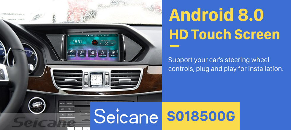 Seicane 2016-2018 Mercedes Benz E Class W212 W213 Android 8.0 Radio 7 inch HD Touchscreen Car Stereo GPS System Bluetooth Music FM AM RDS Radio WiFi Steering Wheel Control Mirror Link support DAB+ Seicane 2016-2018 Mercedes Benz E Class W212 W213 Android 8.0 Radio 7 inch HD Touchscreen Car Stereo GPS System Bluetooth Music FM AM RDS Radio WiFi Steering Wheel Control Mirror Link support DAB+