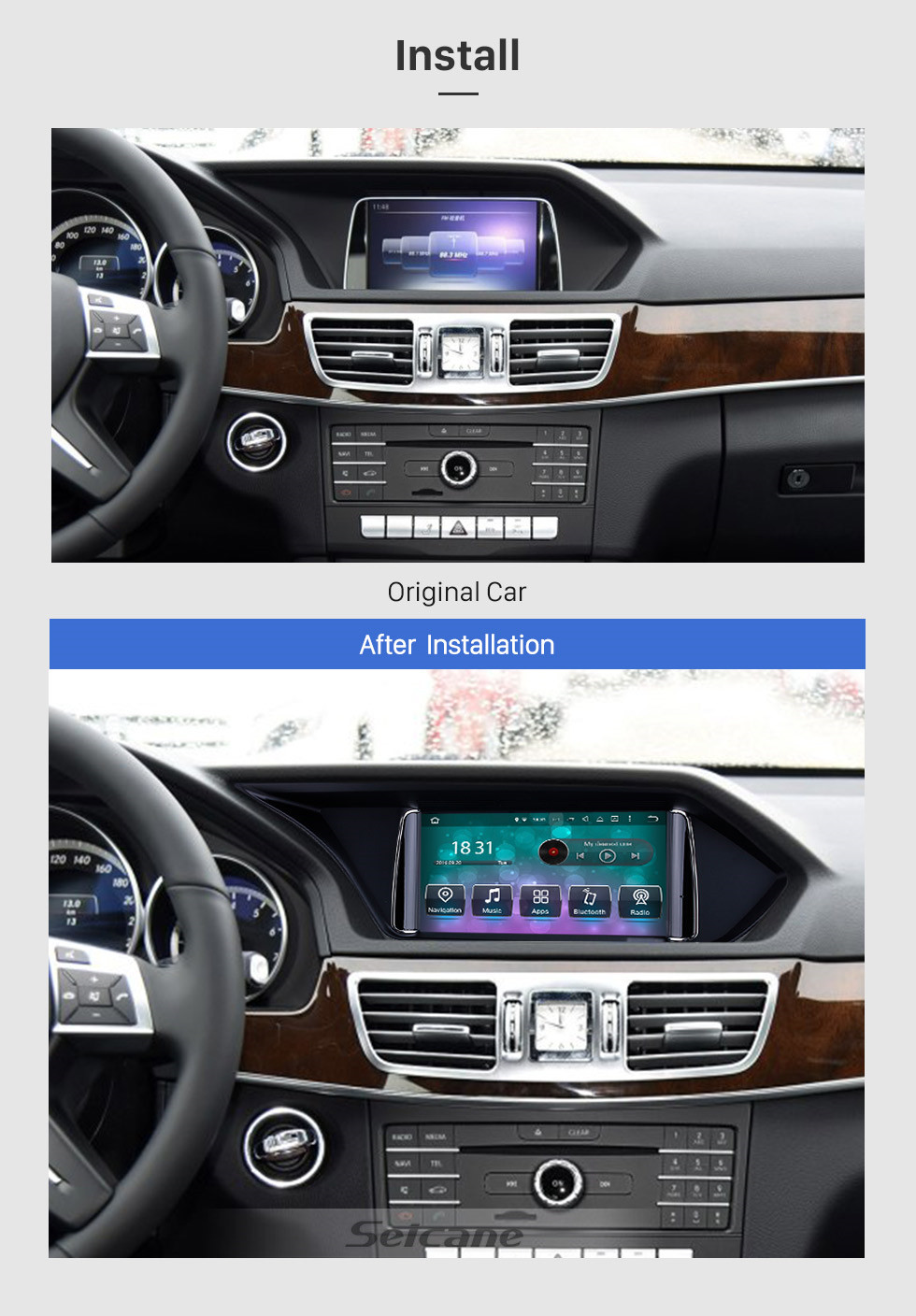 Seicane OEM 2013 2014 2015 Mercedes Benz E Class W212 E200 E250 E350 E400 Android 9.0 Radio 7 inch HD Touchscreen Car Multimedia Player GPS Navigation Bluetooth Phone WIFI 1080P Video SWC Seicane OEM 2013 2014 2015 Mercedes Benz E Class W212 E200 E250 E350 E400 Android 9.0 Radio 7 inch HD Touchscreen Car Multimedia Player GPS Navigation Bluetooth Phone WIFI 1080P Video SWC