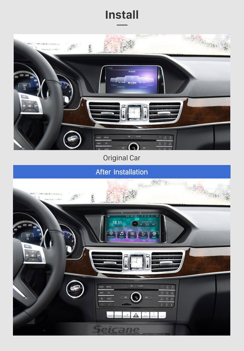 Seicane 2008-2016 Mercedes Benz GLK X204 GLK350 GLK320 GLK280 GLK250 GLK220 GLK200 7 inch Android 8.0 Radio GPS Navigation Upgrade DVD Player HD Touchscreen Bluetooth WIFI 1080P Steering Wheel Control Seicane 2008-2016 Mercedes Benz GLK X204 GLK350 GLK320 GLK280 GLK250 GLK220 GLK200 7 inch Android 8.0 Radio GPS Navigation Upgrade DVD Player HD Touchscreen Bluetooth WIFI 1080P Steering Wheel Control